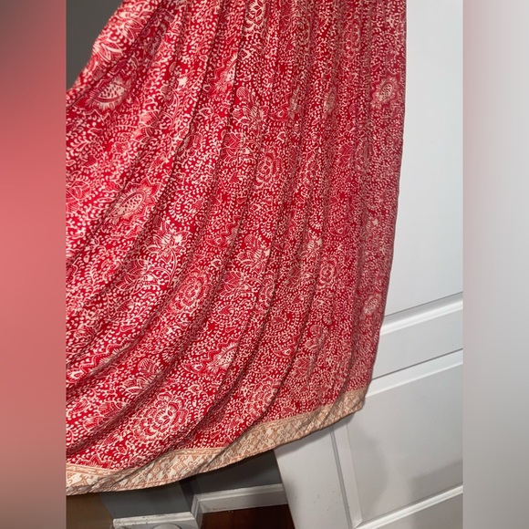 New! Natalie Martin Orange Floral Silk Bella Maxi Skirt 🧡 Small - Picture 14 of 16